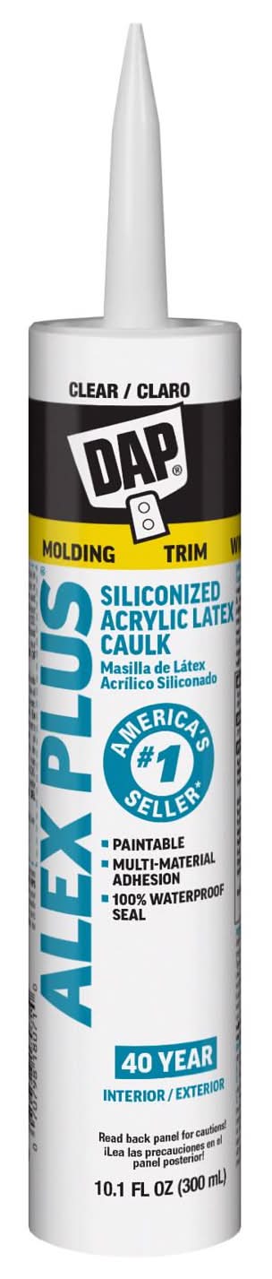 Dap Alex Plus Clear Acrylic Latex All Purpose Caulk 10.1 Oz