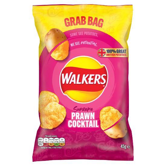 Walker's Supreme Potato Crisps (prawn cocktail)