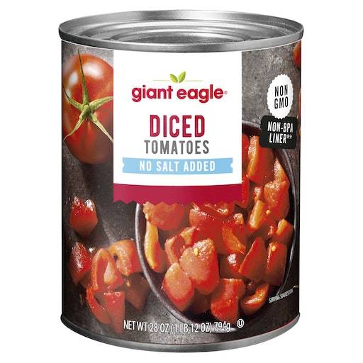 Giant Eagle Diced Tomatoes, No Salt Added