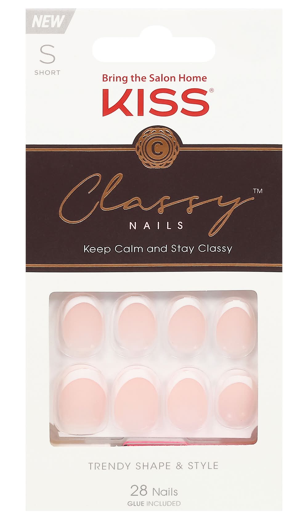 KISS Classy Press on False Nails, S, Exclusive Only (28 ct)