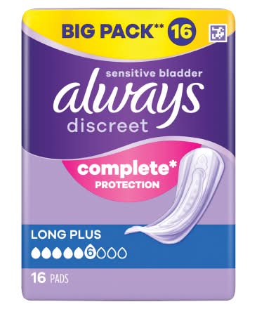 Always Long Plus Women Incontinence Pads (16 pack)