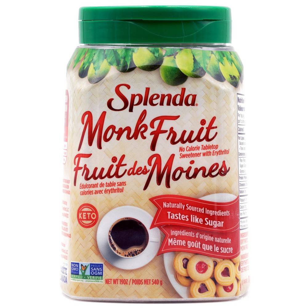 Splenda Monk Fruit Granulated Sweetener Jar (540 g)