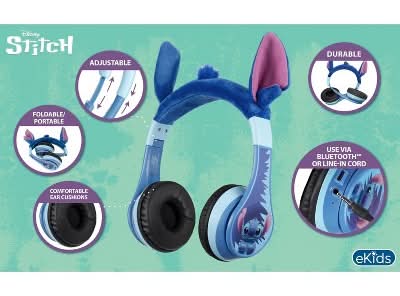 Lilo & Stitch Wireless Bluetooth Headphones, Blue