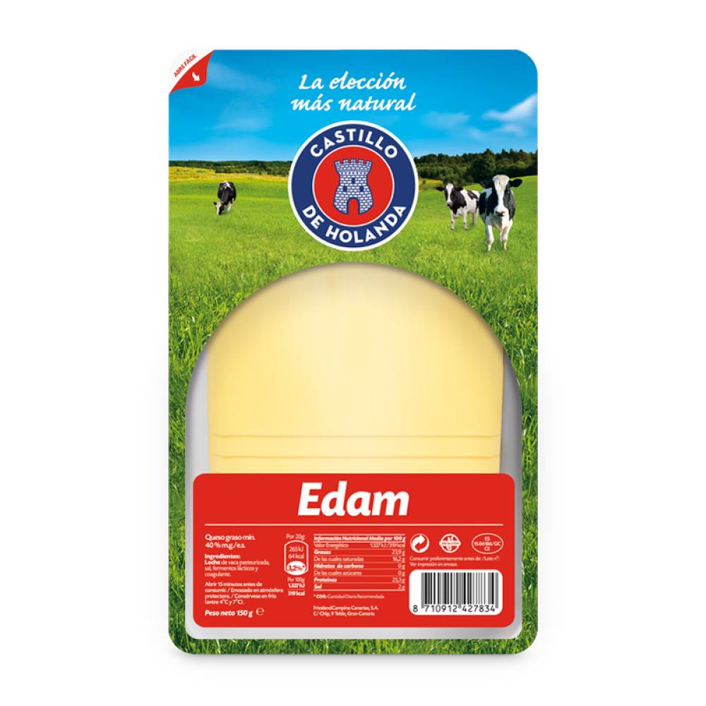 Queso Castillo De Holanda Edam Lonchas 150Gr