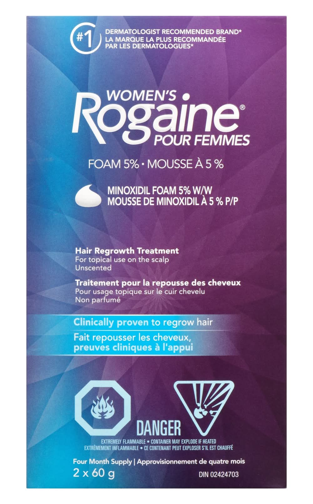 Rogaine Minoxidil Foam Hair Loss & Thinning Treatment, Women (120 g, 2 ct)