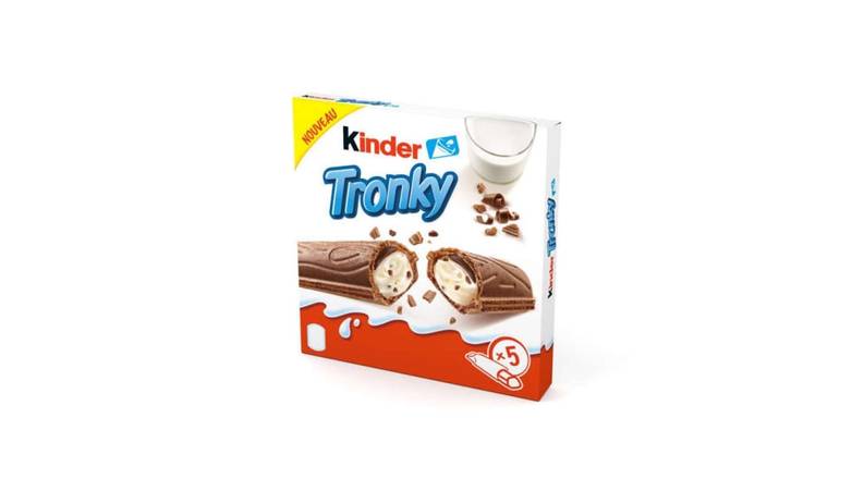 Kinder Biscuits tronky fourrés chocolat au lait Le paquet de 90g, x5