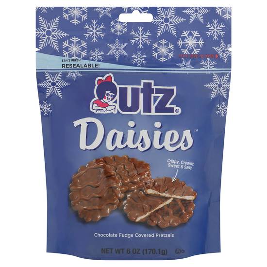 Utz Daisies Crispy Creamy Sweet & Salty Chocolate Fudge Covered Pretzels