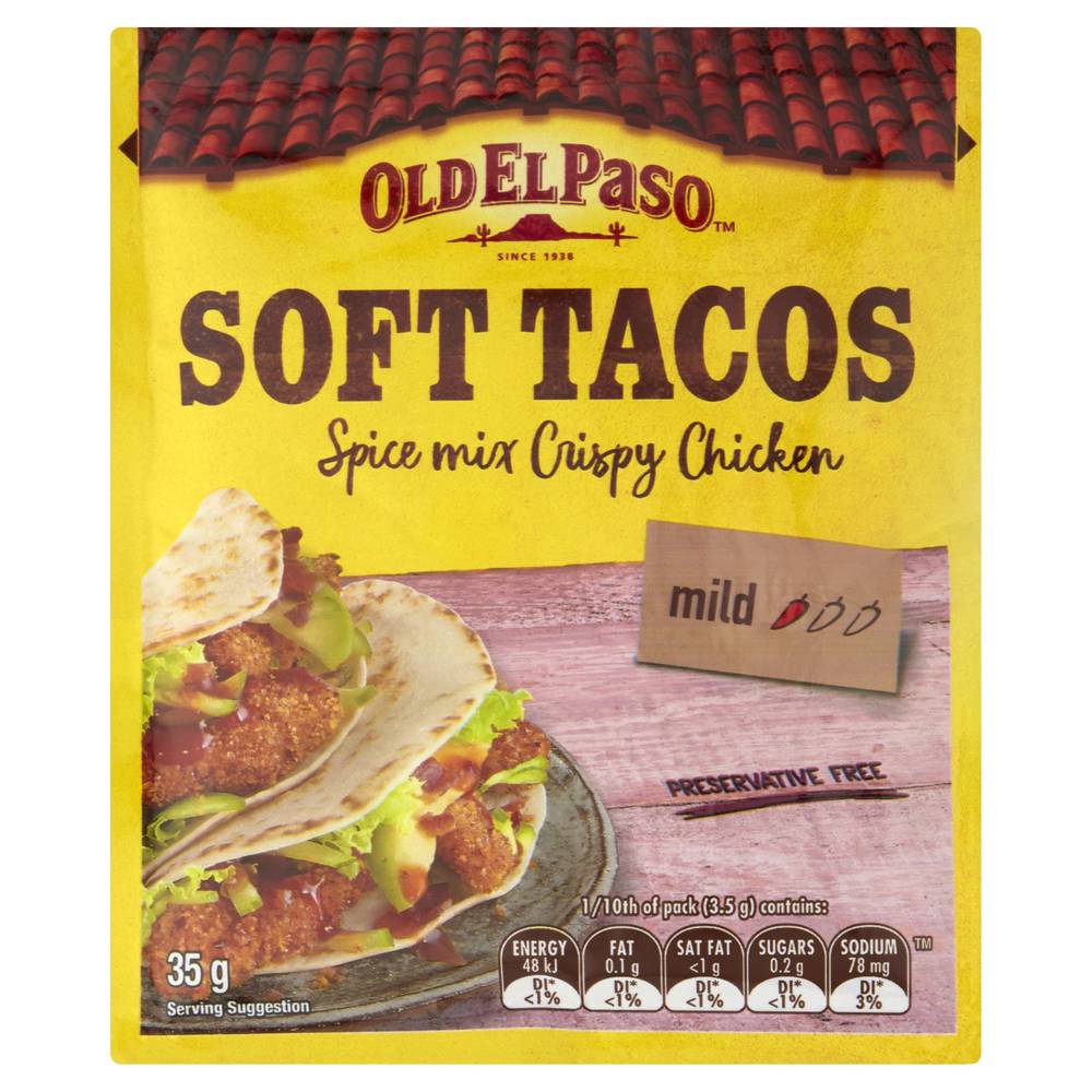 Old El Paso Mexican Soft Tacos Spice Mix, Chicken (35g)