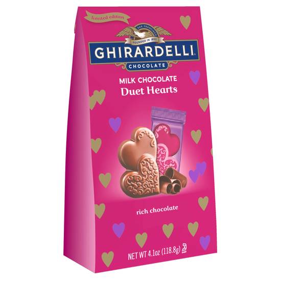 Order Ghirardelli Milk Chocolate Duet Hearts - 4.1oz. food online from CVS store, OCEAN SPRINGS on bringmethat.com