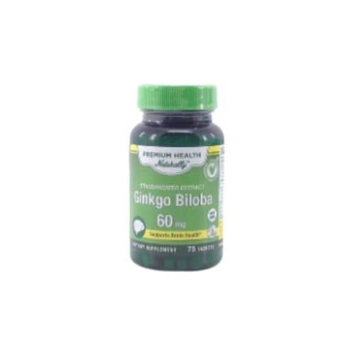 Premium Health Ginkgo Biloba 60 mg Supplement (75 ct)