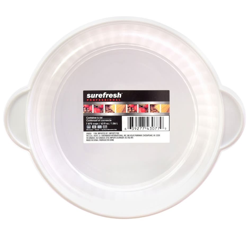 Surefresh Professional Round Food Container With Lid 1.86 L, White
