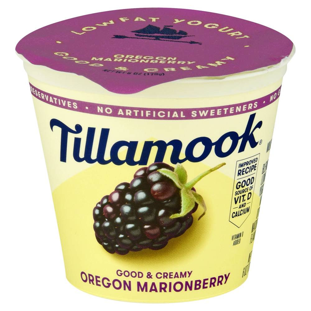 Tillamook Blended Lowfat Oregon Marionberry Yogurt (6 oz)