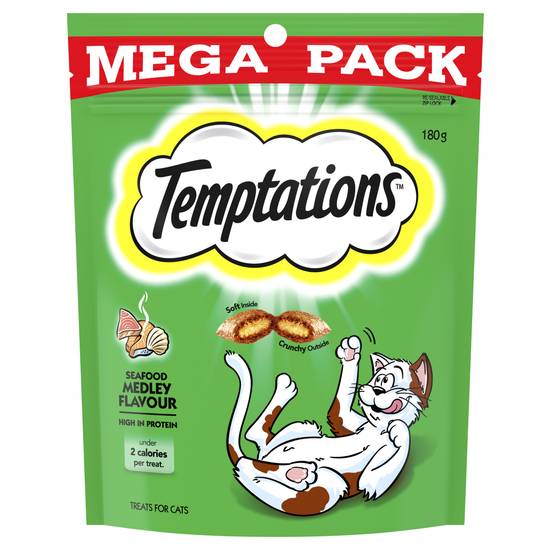 Temptations Seafood Medley Flavour Cat Treats 180 Gram