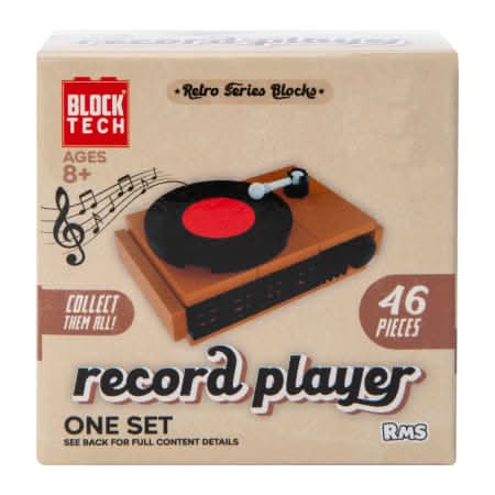 Block Tech® Appliance and Retro Building Blocks Kit Record Player