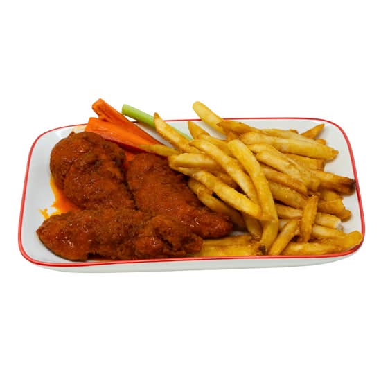 #4 (3) Chicken Fingers With Fries And Free Soda