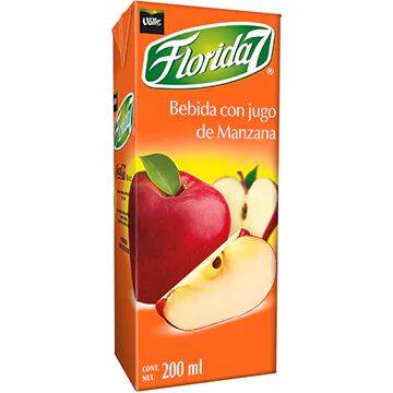 Florida 7 bebida con jugo de manzana (cartón 200 ml)