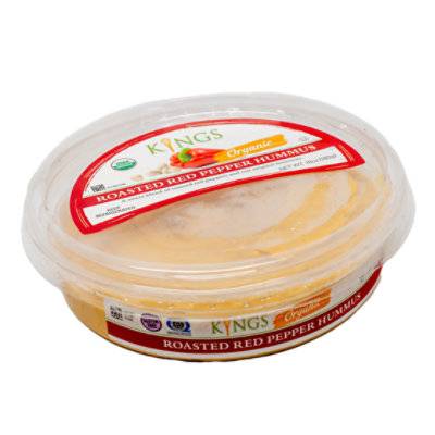 Kings Organic Roasted Red Pepper Hummus - 10 Oz