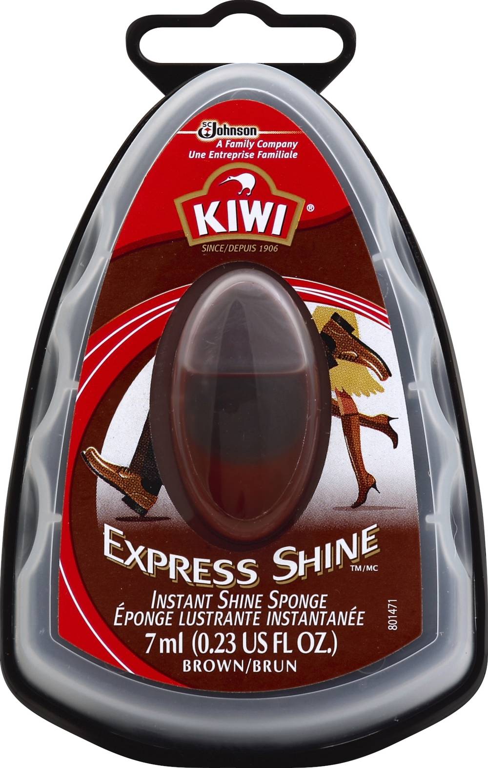 KIWI Express Shine Brown Sponge (0.3 fl oz)