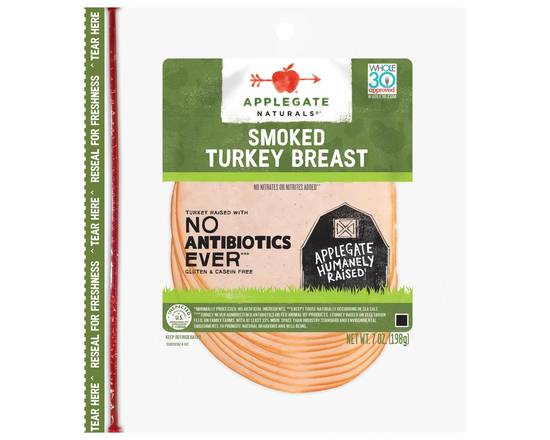 Applegate Naturals · Smoked Turkey Sliced (7 oz)
