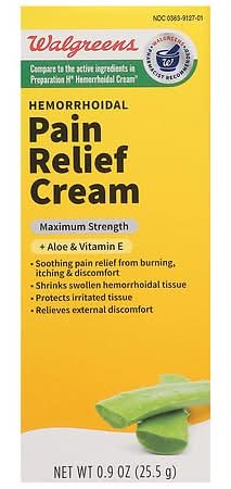 Walgreens Hemorrhoidal Maximum Strength Pain Relief Cream (0.9 oz)