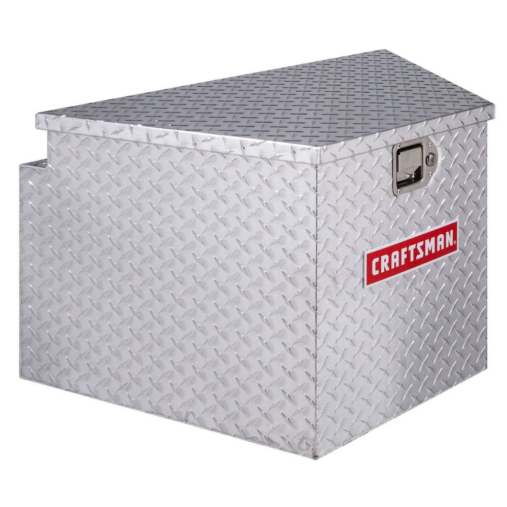 CRAFTSMAN 18.34-in x 19.02-in x 33.64-in Silver Aluminum Trailer Tongue Truck Tool Box | CMXTBAK8000902