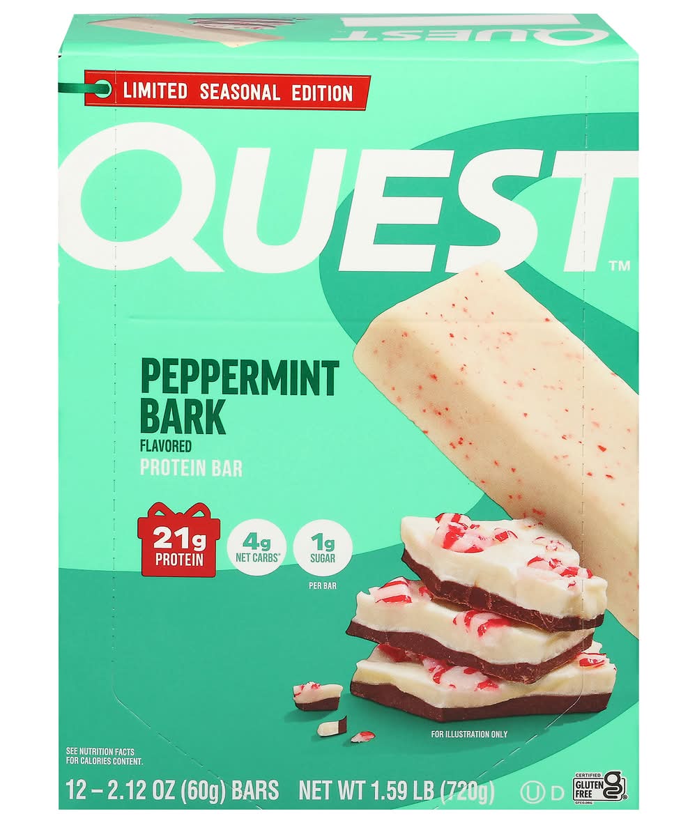 Quest Peppermint Bark Flavor Protein Bar (1.6 lbs)