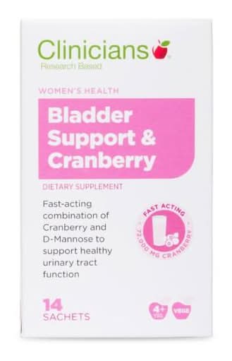 Clinicians Bladder Support & Cranberry Sachets 14s