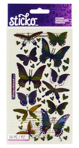 Sticko Stickers Foil Butterflies