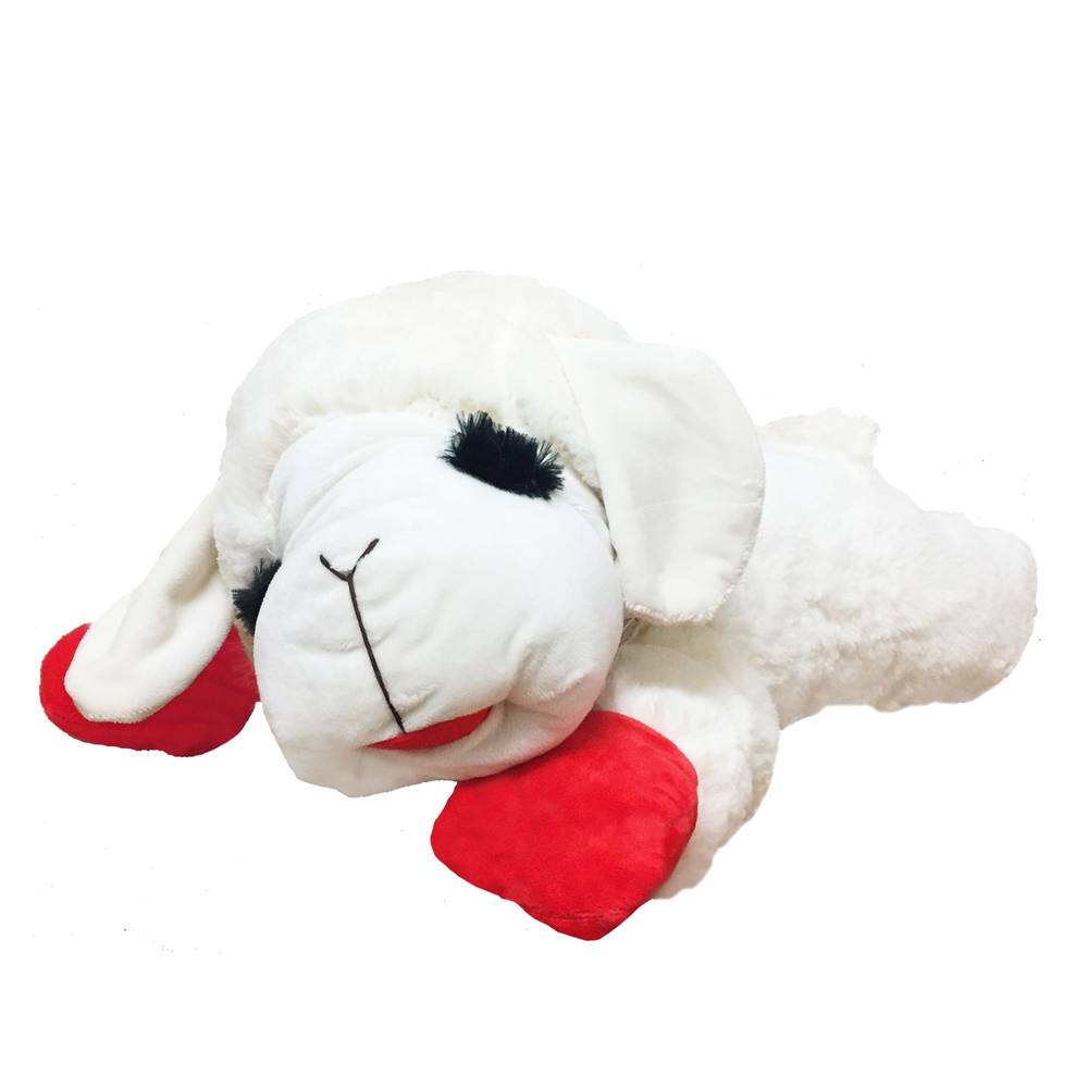 Multipet Lamb Chop Dog Toy, Jumbo, White