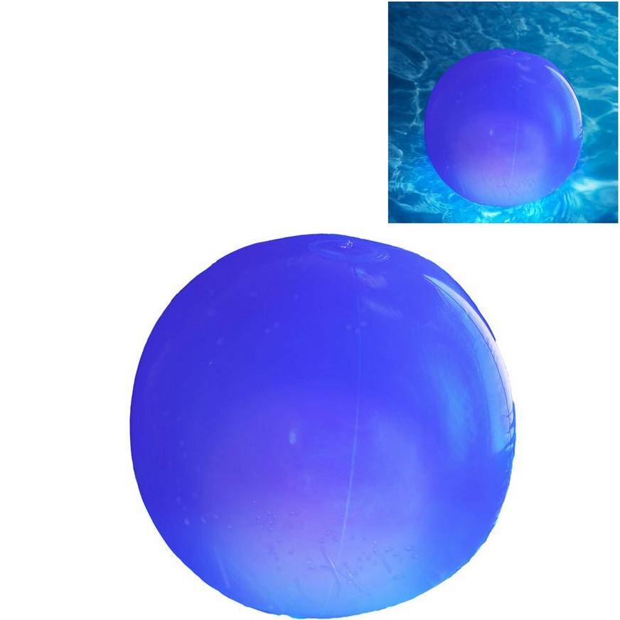 Party City Light-Up Inflatable Led Floating Pool Ball (15.75in)