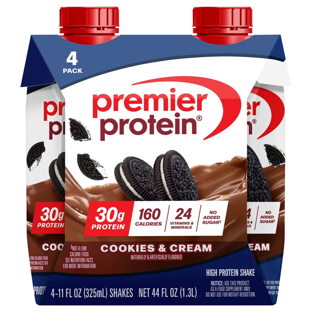 Premier Protein Cookies & Cream Protein Shake (4 pack, 11 fl oz)