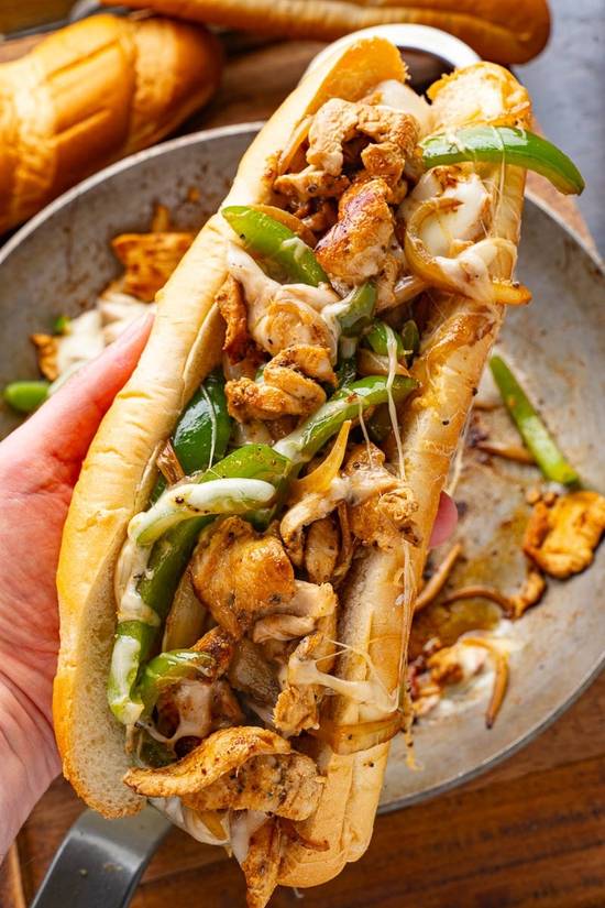 Chicken Philly Cheese Steak with Fries