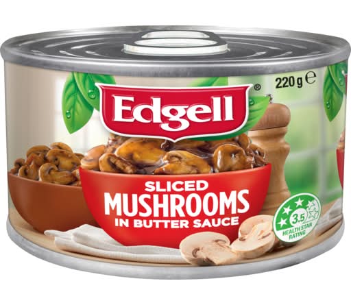 Edgell Sliced Mushrooms in Butter Sauce (220g)