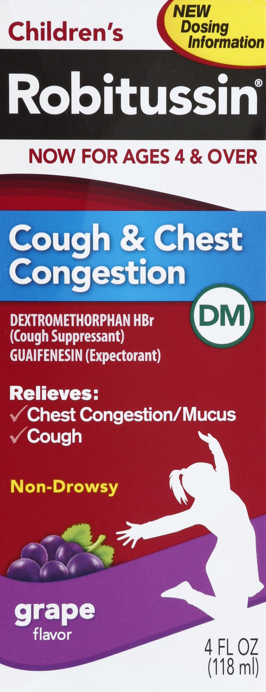 Robitussin Grape Flavor Cough & Chest Congestion (4 fl oz)