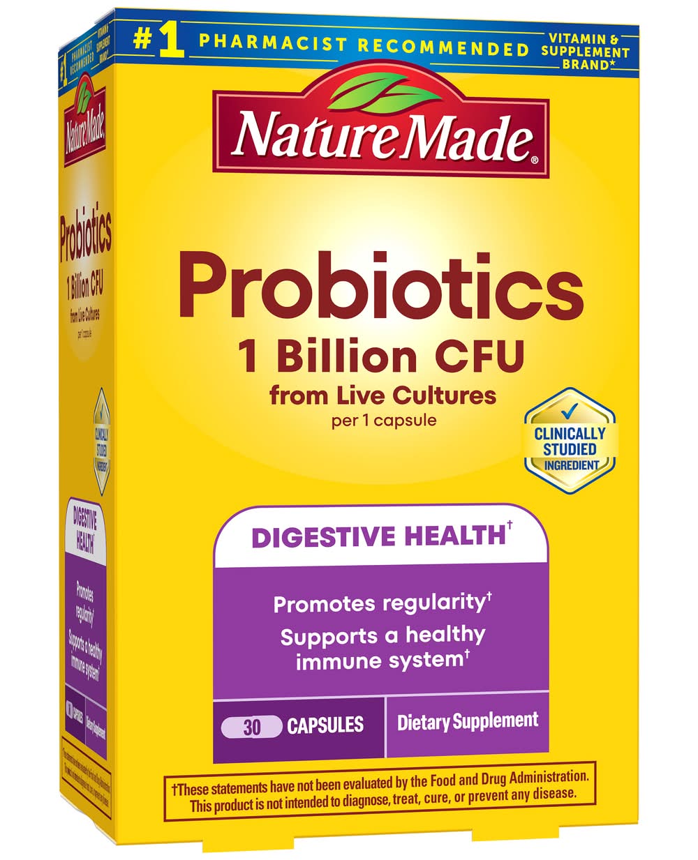 Nature Made Probiotics 1 Billion Cfu Dietary Supplement Capsules (30 ct)