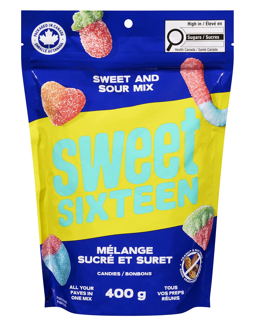 Sweet Sixteen Sweet & Sour Gummy Candy (400 g)