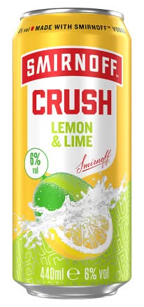 Smirnoff Lemon & Lime, Crush Vodka Mixed Drink (0.44L)