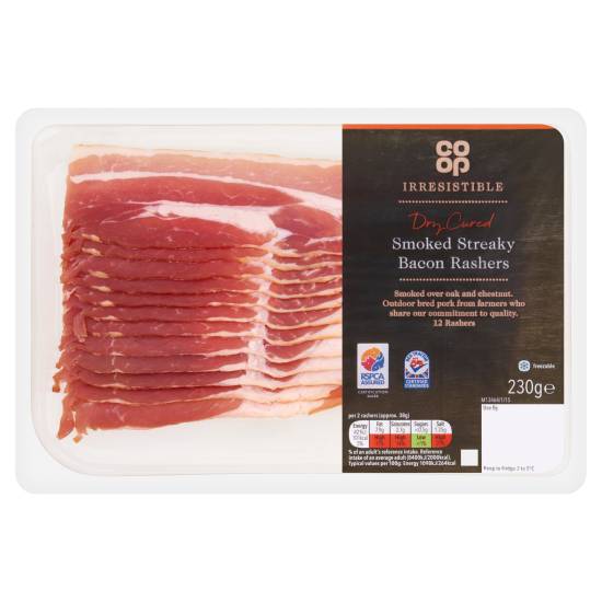 Co-Op Irresistible Air Dry Cured Smoked Streaky Bacon Rashers (12 pack)