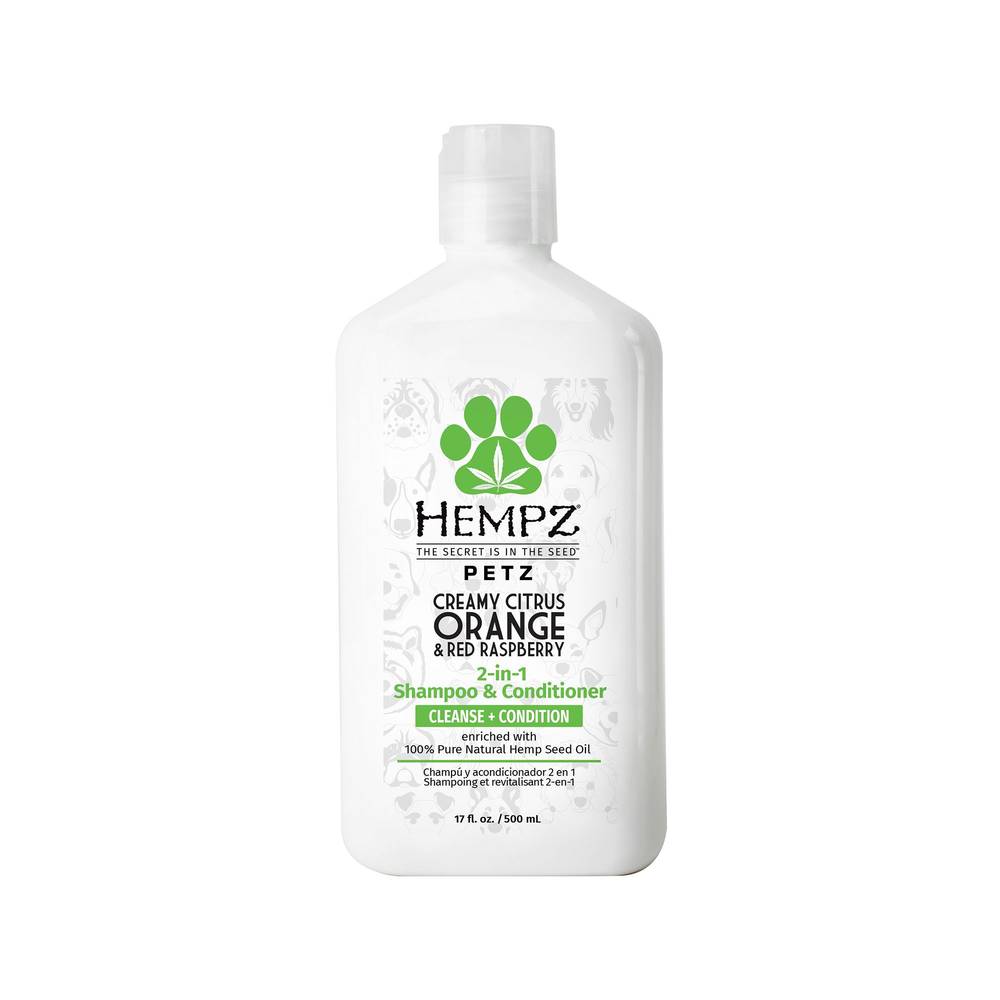 Hempz® Creamy Citrus Orange & Red Raspberry 2-in-1 Dog Shampoo (Size: 17 Fl Oz)