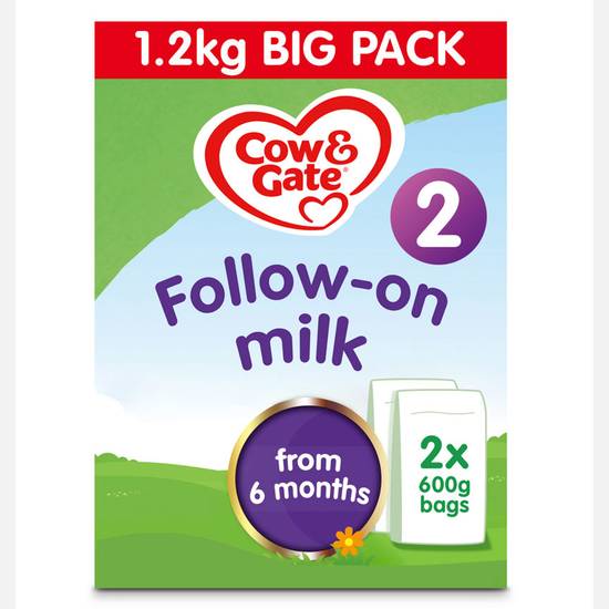 Cow & Gate Follow-On Milk from 6 Months 2 x 600g (1.2kg)