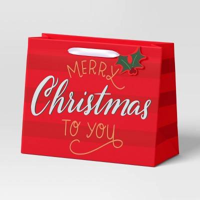 'Merry Christmas to You' Large Vogue Gift Bag Red - Wondershop™