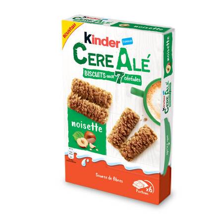 Biscuits céréales et noisettes KINDER CEREALE - la boite de 204g