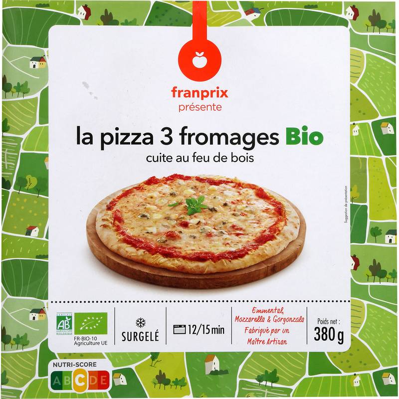 Franprix - Pizza aux 3 fromages bio