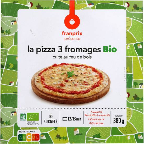 Pizza aux 3 fromages Bio March  franprix bio 380g