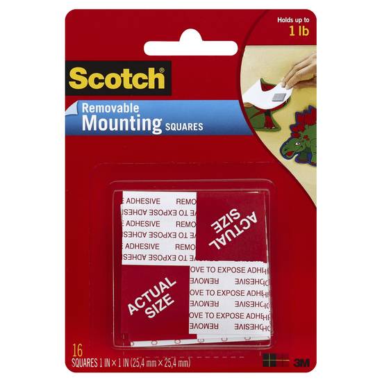 Scotch Removable Mounting Squares (16 ct)