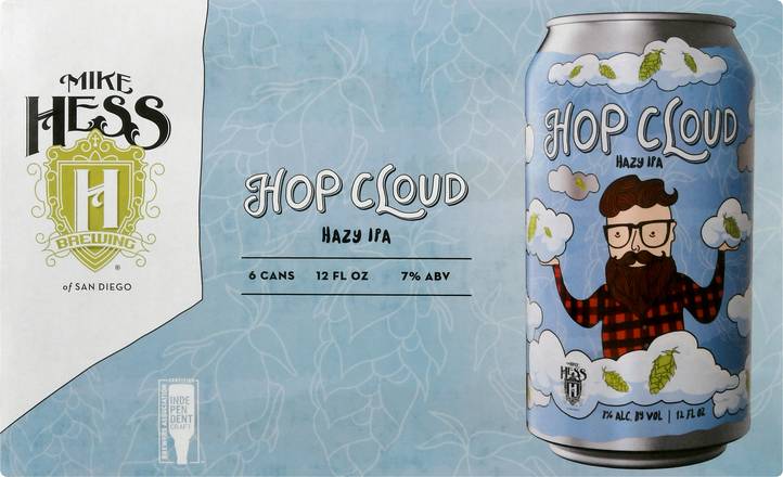 Mike Hess Hop Cloud Domestic Hazy Ipa Beer (6 ct, 12 fl oz)