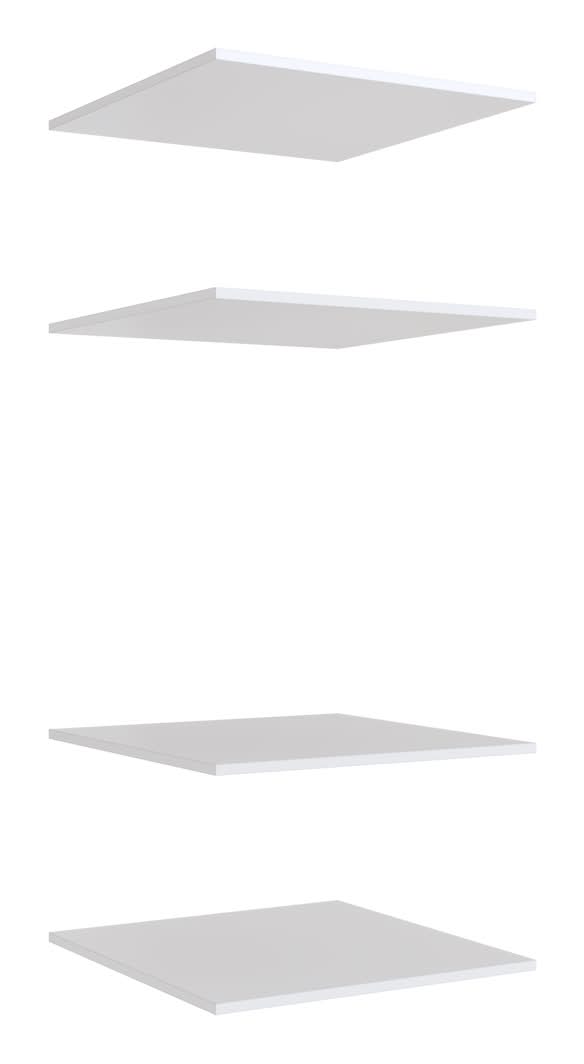 Lugna White 4 Shelf Insert Kit - Fits 600 x 580mm Cabinet Shell