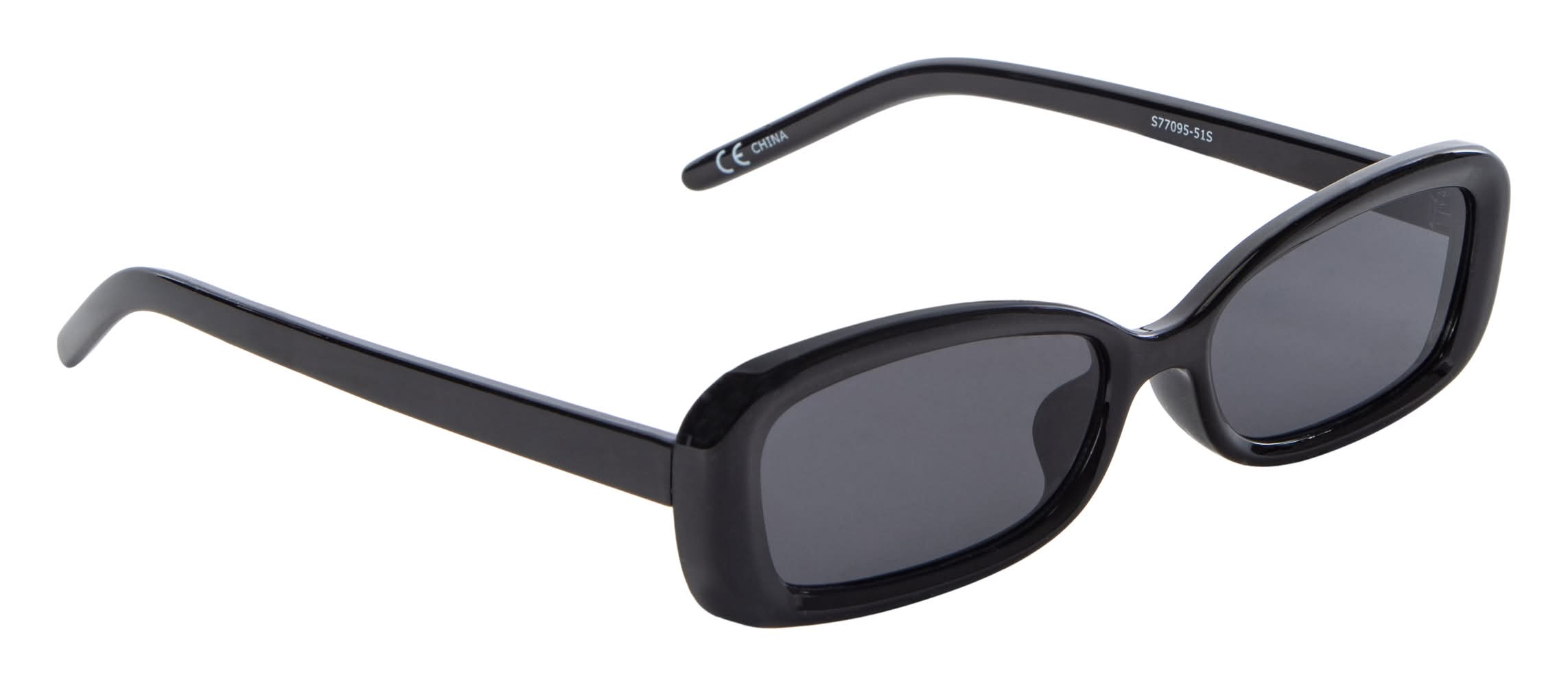 Juniors Rectangle Plastic Sunglasses Black
