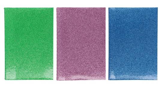 Fab Finds Glitter Pvc Notebook, 4" X 6", Assorted (3 ct)
