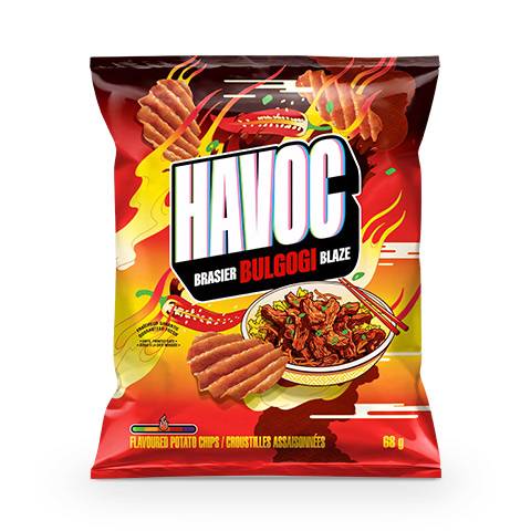 Havoc Bulgogi Blaze Flavoured Potato Chips, 68 g